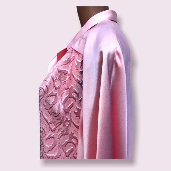 Retro Pink Satin Dress - Picture 2 of 10